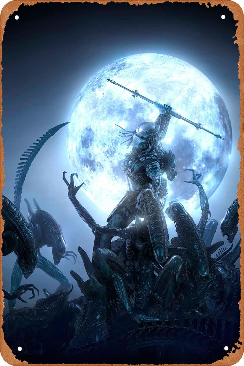 Home Office Logo - Alien versus Predator filmposter, retro blikken