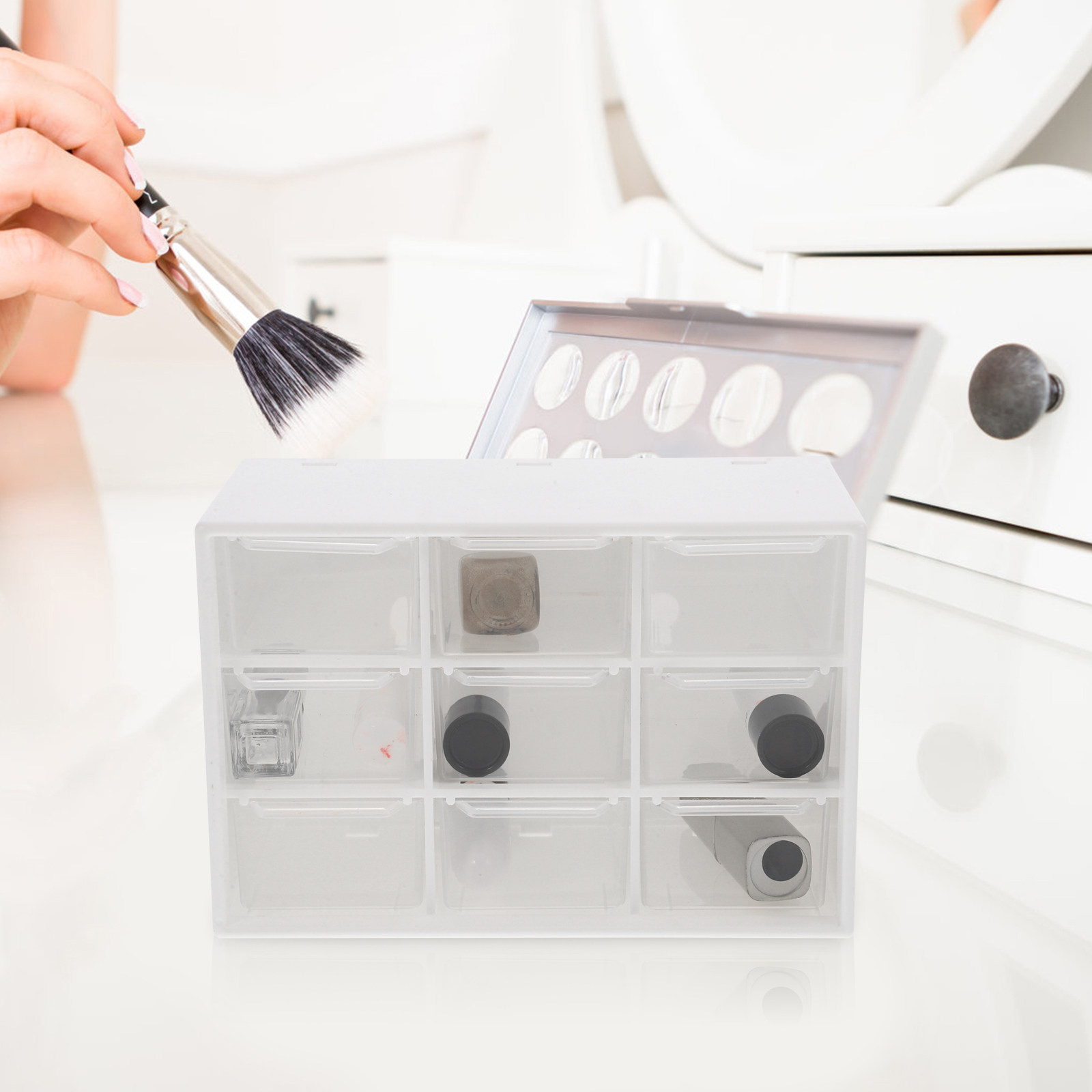 Desk Drawer Small - 2-delige bureau-ladebox, gelaagde organizer, compacte opbergaccessoires,