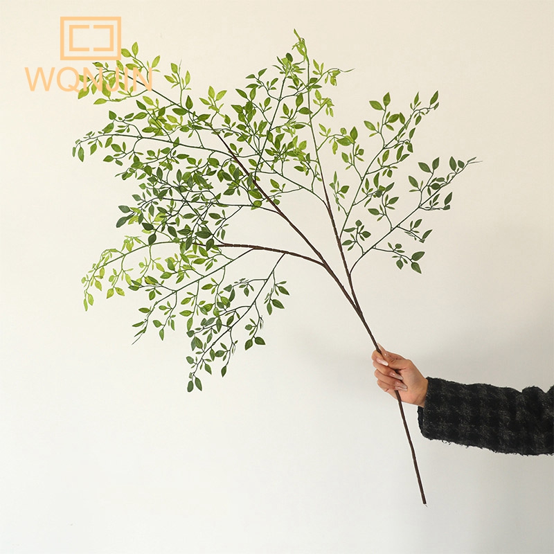 Home Office Studio - Kunstbloem Groene Plant Nandina Siliconen Bladeren,