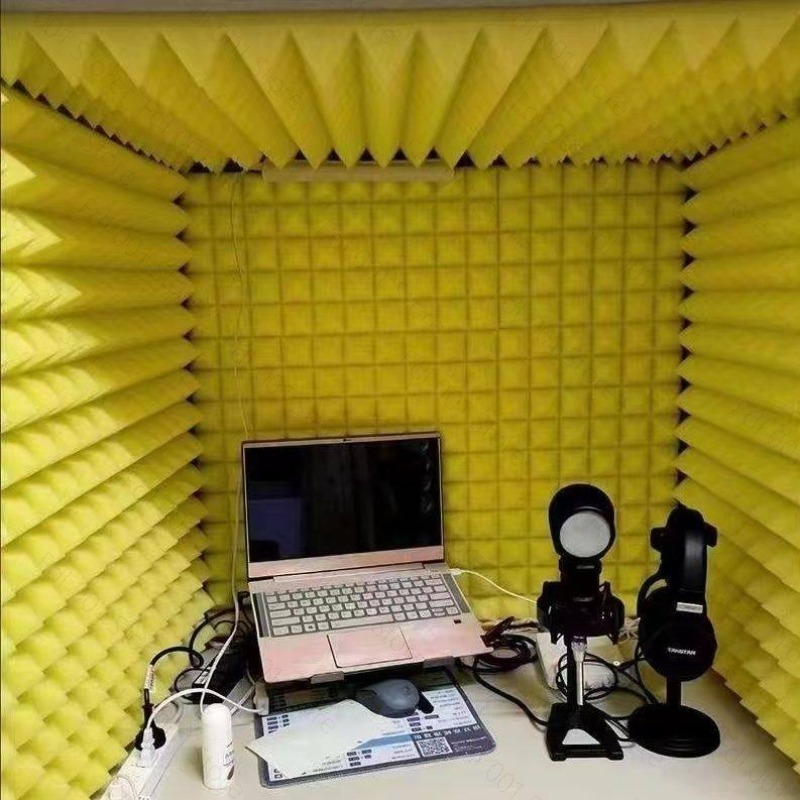 Home Office Studio - Eenvoudige desktop opnamestudio geluidsreductie kantoor thuis