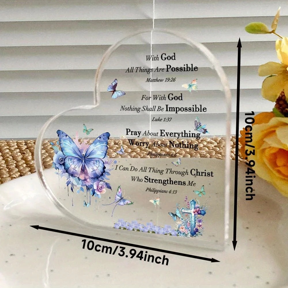 Home Office Gif - CIFBUY Acryl Wanddecoratie 2D Christelijk Hart