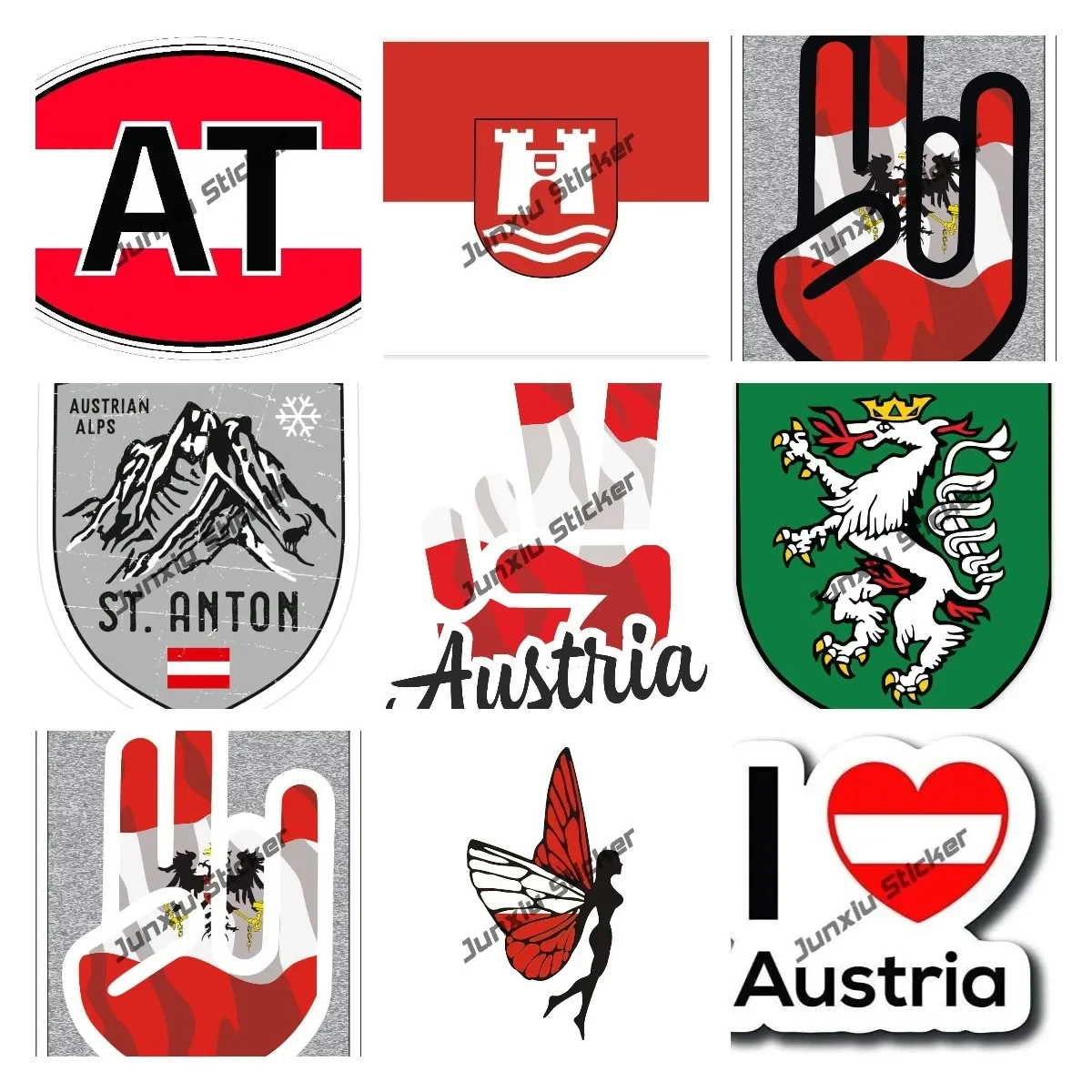 Home Office Logo - Creatieve Oostenrijk Vlag Auto Sticker Wenen