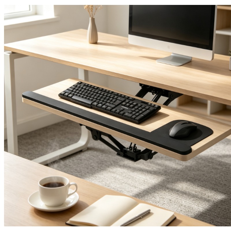 Desk Drawer Small - Toetsenbordlade onder bureau, schuiflade met muismat,