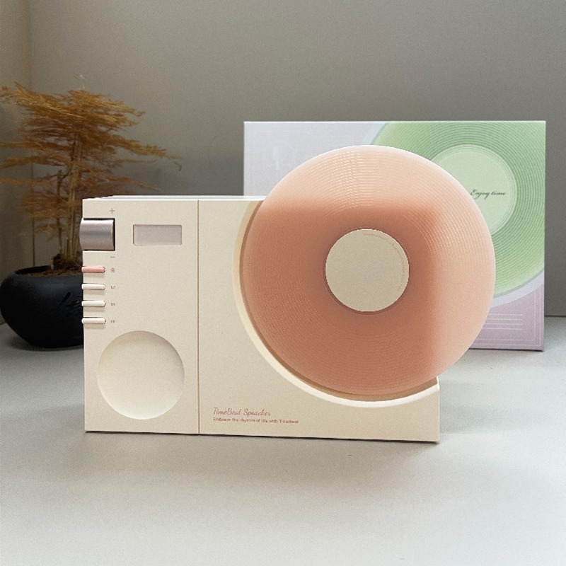 Home Office Of Amazon - Vintage platenspeler-stijl Bluetooth-speaker, TimeBeat draagbare draadloze