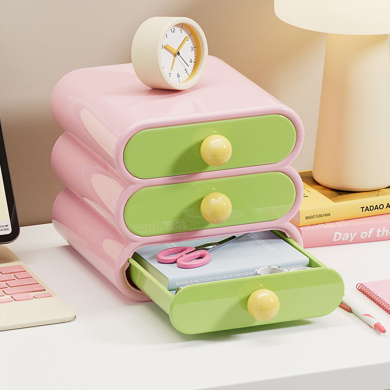 Desk Drawer Small - Uforu Dopamine bureau-organizer, 3-laags lade-opbergdozen, multifunctionele