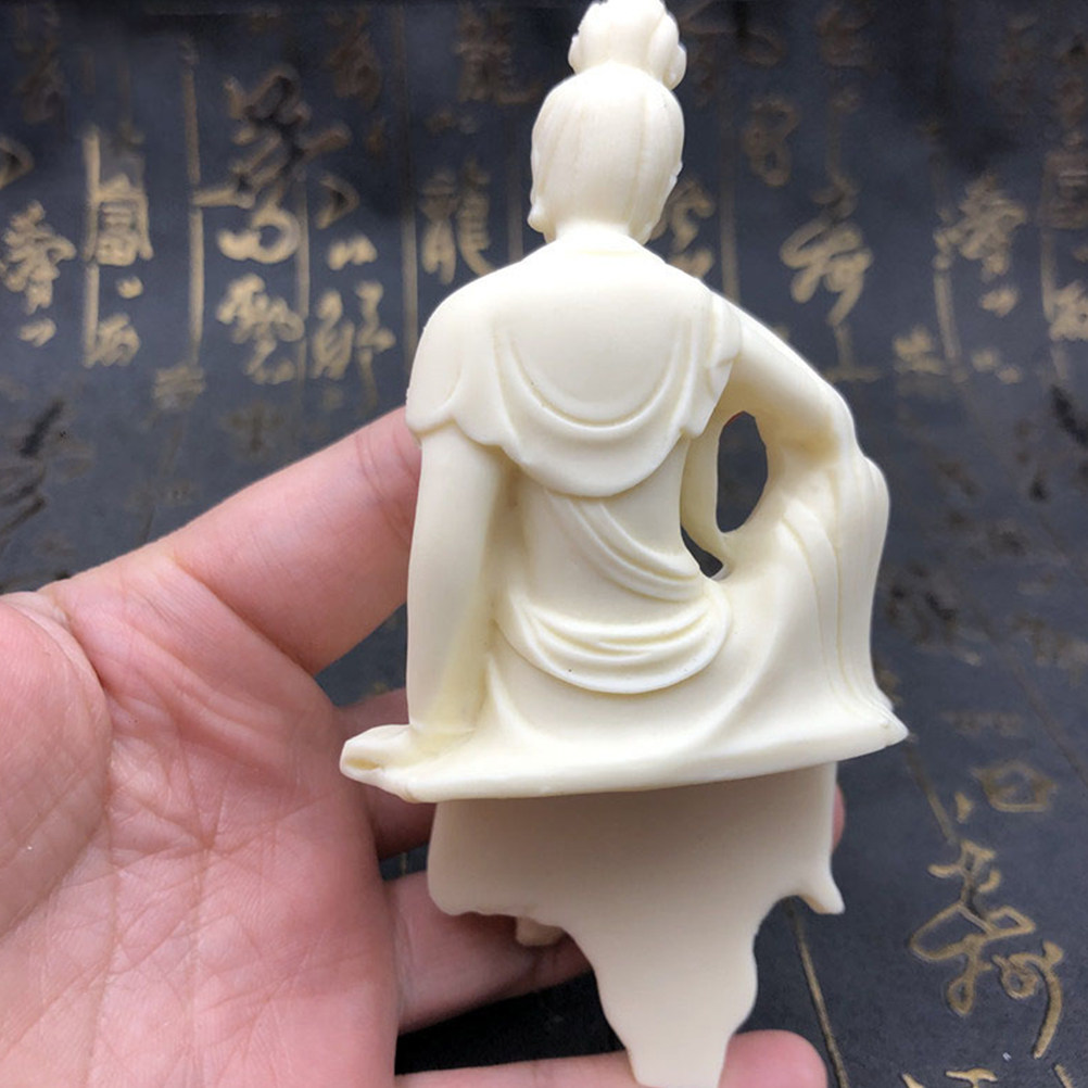 Home Office Feng Shui - Guanyin Boeddhabeeldje Gesneden Noot Feng Shui