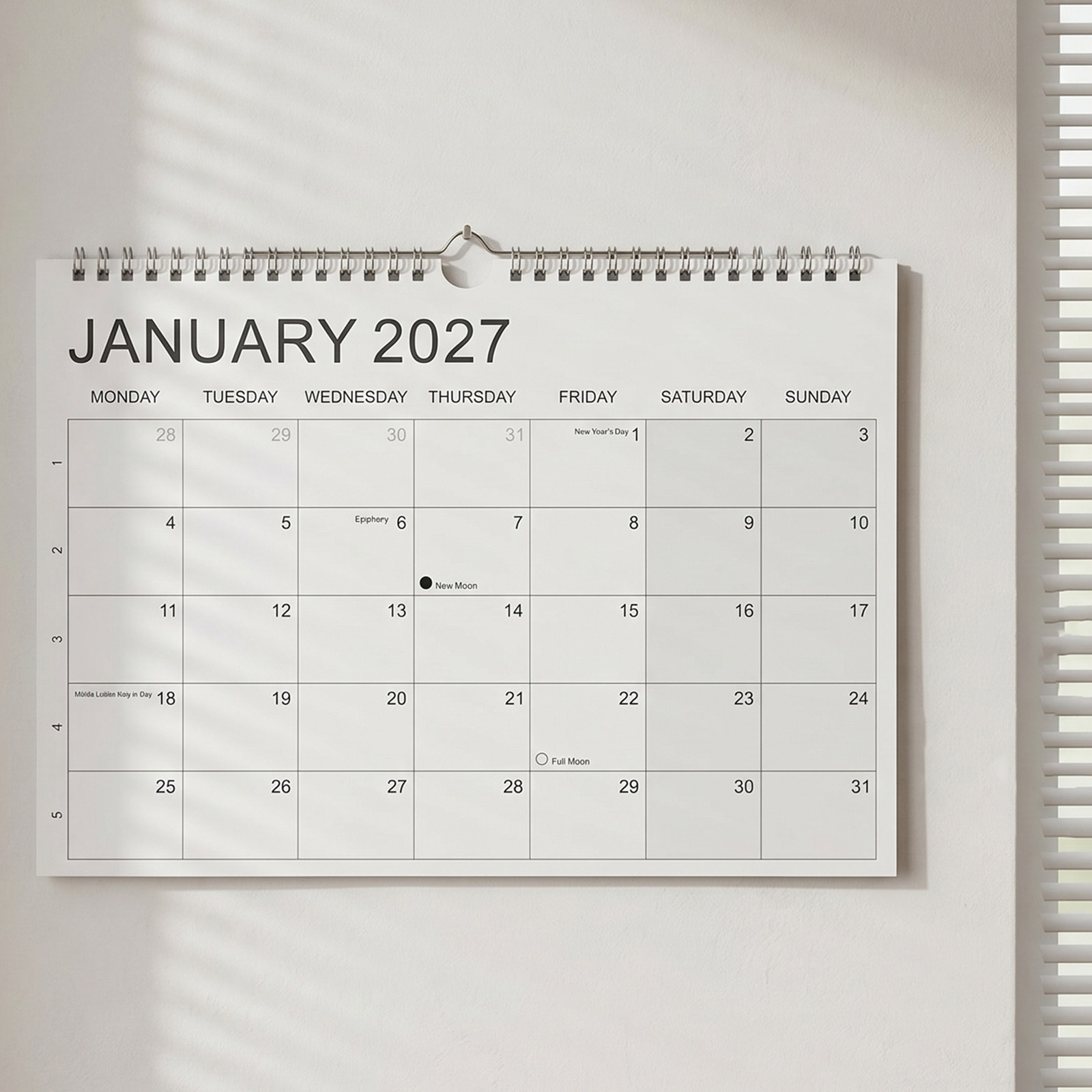 Papieren kalender 2027-2028 En - English Home Office recensie en prijs