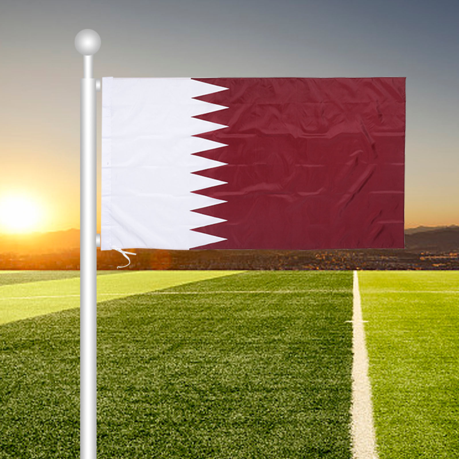 Qatar Hangende Nationale Vlag  - Home Office Qatar recensie en prijs