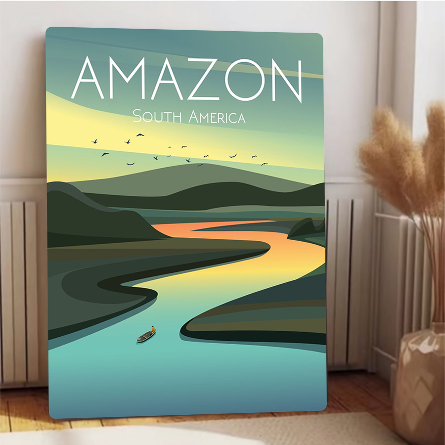 Amazon River landschap metalen - Home Office Of Amazon recensie en prijs