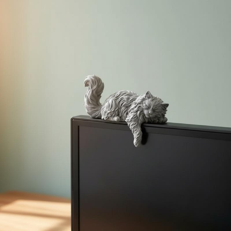 Schattig langharig slapende ka - Home Office Gif recensie en prijs