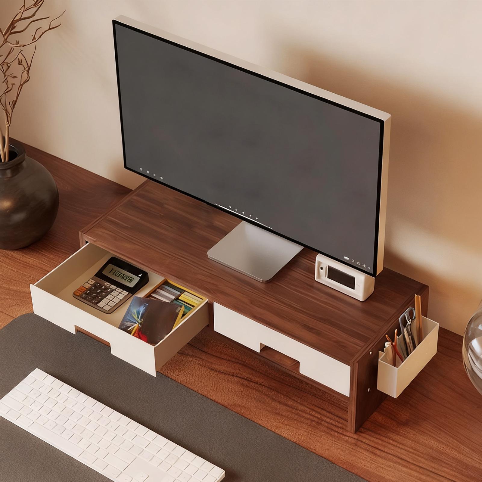 Bureau Monitor Stand Riser Dub - Desk Drawer Small recensie en prijs