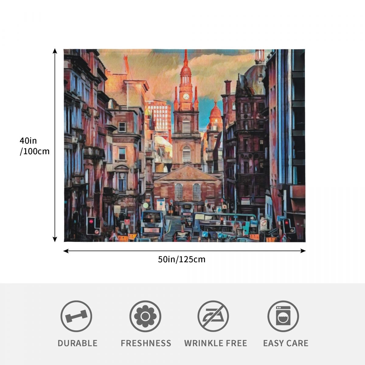 Glasgow Streets Throw Deken Wa - Home Office In Glasgow recensie en prijs
