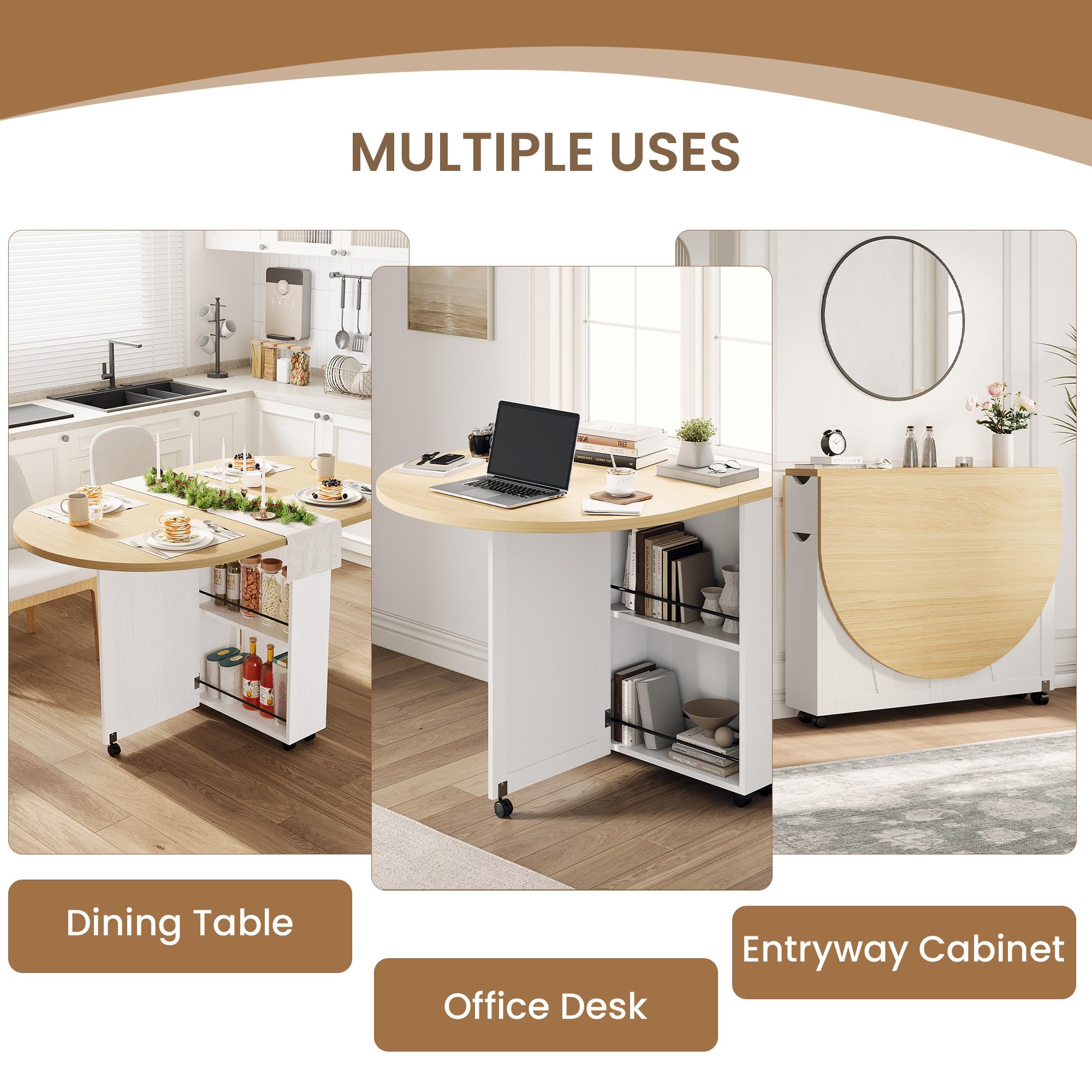3-in-1 opklapbare eettafel met - Desk Drawer Small recensie en prijs