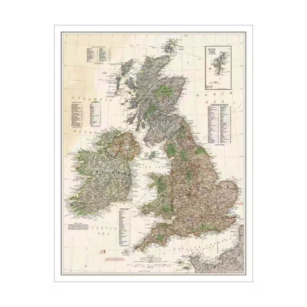 Vintage HD kaartposters van Gr - Home Office And Library recensie en prijs