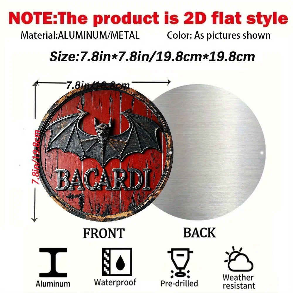 Tin Sign - Bacardi Bat Logo Me - Home Office Logo recensie en prijs